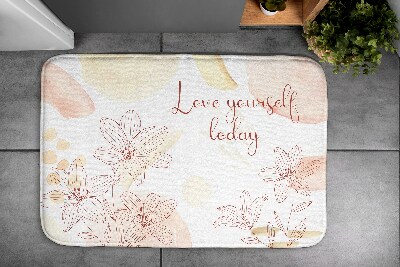 Non slip bath mat Flowers Floral