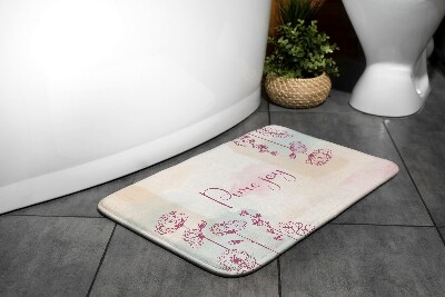 Non slip shower mat Floral composition