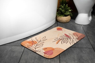 Bath mat Leaves Geometric