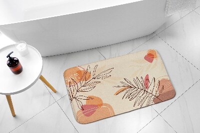 Bath mat Leaves Geometric