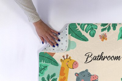 Non slip bath mat Safari Animals