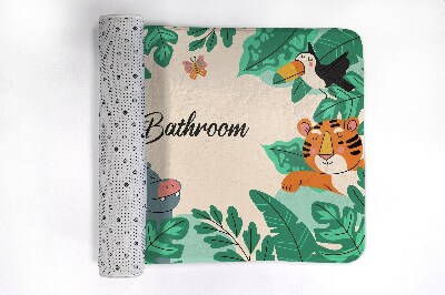 Non slip bath mat Safari Animals