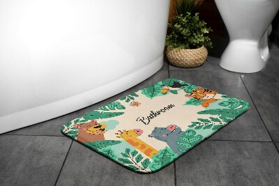 Non slip bath mat Safari Animals