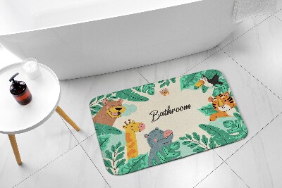 Non slip bath mat Safari Animals