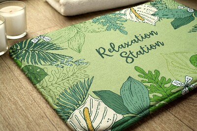 Bathmat Green Leaf