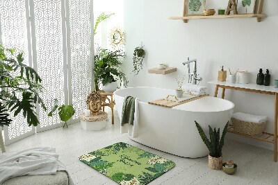 Bathmat Green Leaf