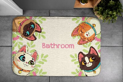 Bathroom rug Cats