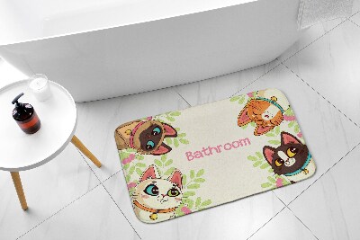 Bathroom rug Cats