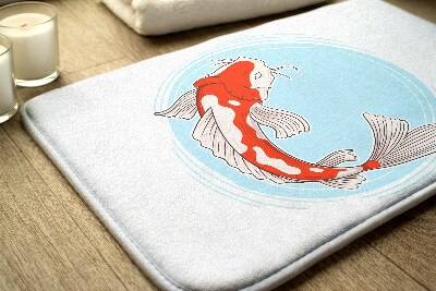 Bath rug Koi carp