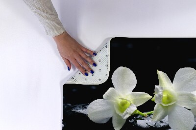 Non slip bath mat Flowers Orchids