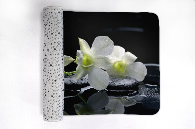 Non slip bath mat Flowers Orchids