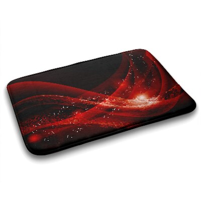 Bathroom rug Red abstract