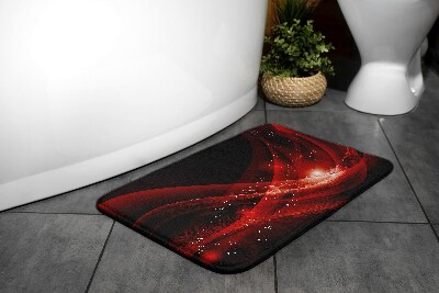 Bathroom rug Red abstract