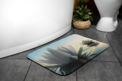 Non slip shower mat Flowers Water Lilies