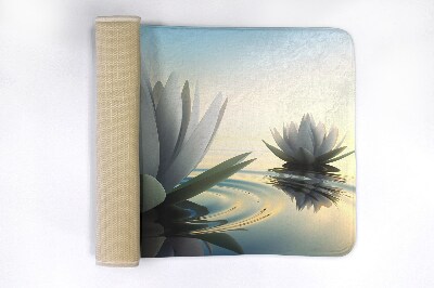 Non slip shower mat Flowers Water Lilies