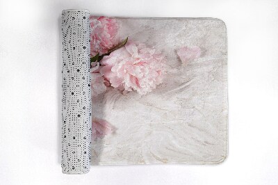 Non slip bath mat Flowers Carnations