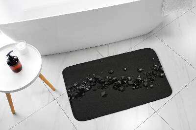 Bathroom rug Black Geometric Abstraction