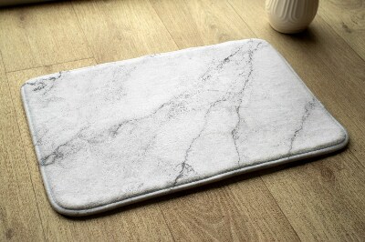 Bathroom mat White marble