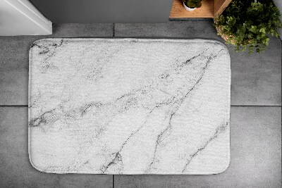 Bathroom mat White marble