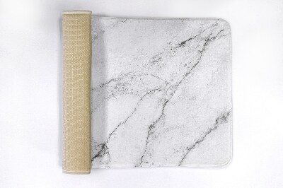 Bathroom mat White marble