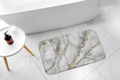 Bath mat Gray marble