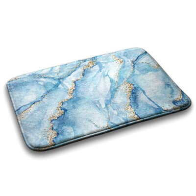 Non slip shower mat Blue marble