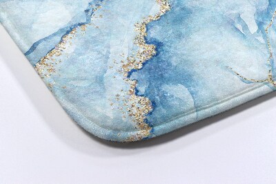 Non slip shower mat Blue marble