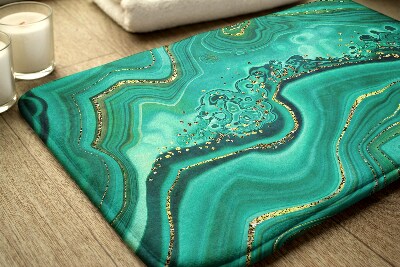 Bathroom mat Turquoise marble