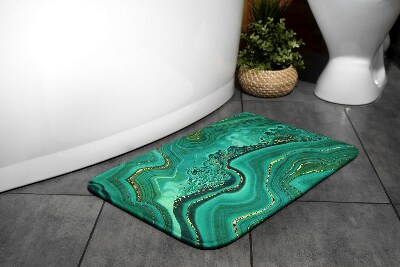 Bathroom mat Turquoise marble