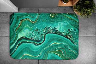 Bathroom mat Turquoise marble