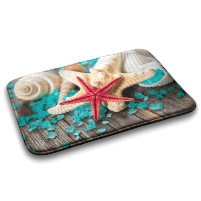 Bathroom mat Starfish Shells