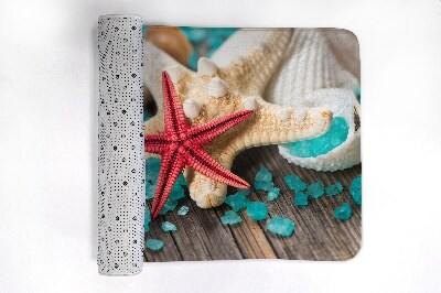 Bathroom mat Starfish Shells