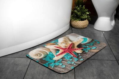 Bathroom mat Starfish Shells