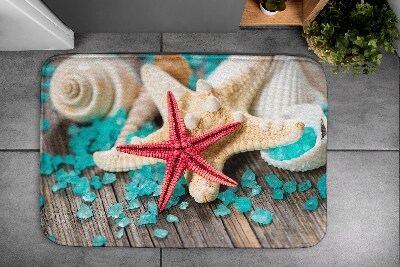 Bathroom mat Starfish Shells