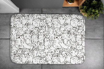 Bath rug Cats Pattern