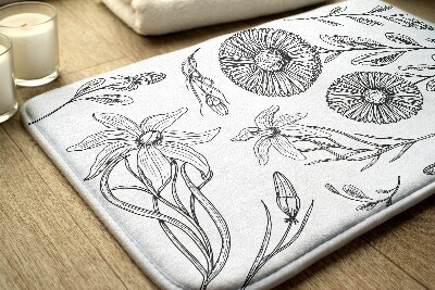 Bath mat Flowers pattern