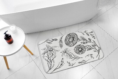 Bath mat Flowers pattern