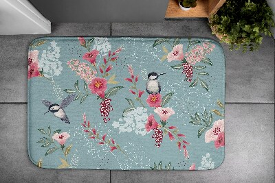 Bathroom carpet Flowers Birds