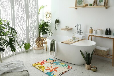 Bath rug Plants pattern