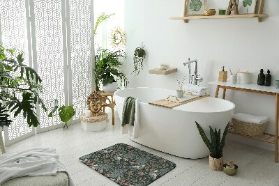 Non slip shower mat Birds Plants