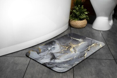 Bath rug Grey marble