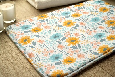 Non slip shower mat Floral pattern