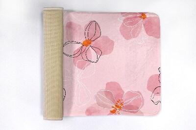 Bathroom rug Flowers Pink