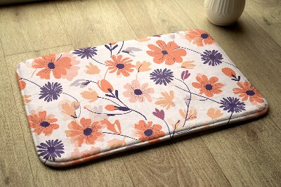 Bathroom mat Floral pattern