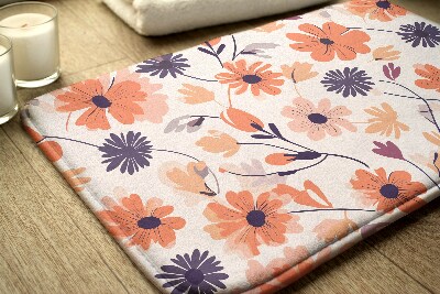 Bathroom mat Floral pattern