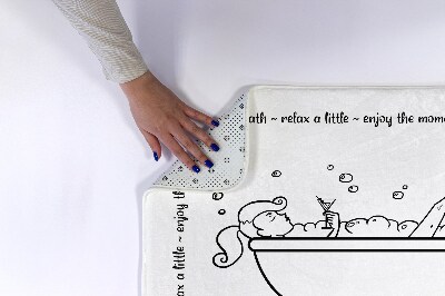 Bath mat Woman Bathtub Relax