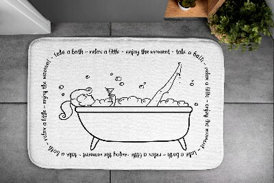 Bath mat Woman Bathtub Relax