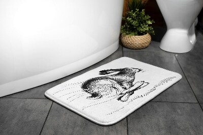 Bathroom carpet Hare Animals