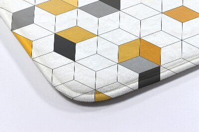 Bathroom rug Geometric cubes