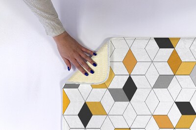 Bathroom rug Geometric cubes